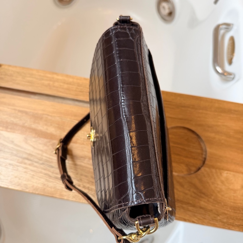 Clare V Turnlock Louis - Kalamata Croco Original: $445 - Picture 11 of 12